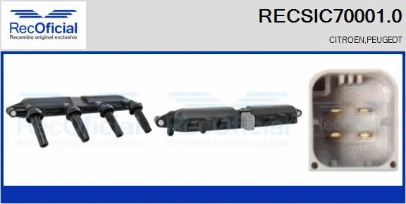 Bobine d'allumage RECOFICIAL RECSIC70001.0