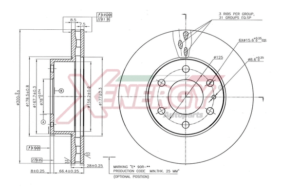 Disque de frein AP XENERGY X602815