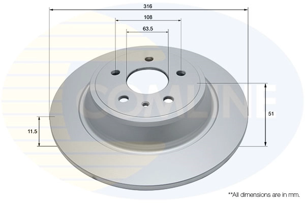 Disque de frein COMLINE ADC1275