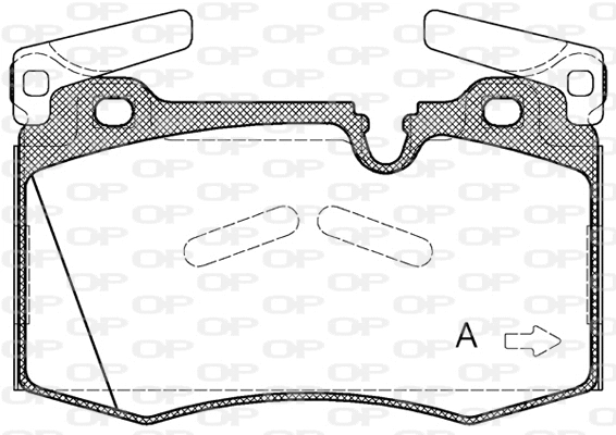 Kit de plaquettes de frein, frein à disque OPEN PARTS BPA1374.00