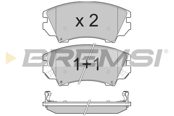 Kit de plaquettes de frein, frein à disque BREMSI BP3377