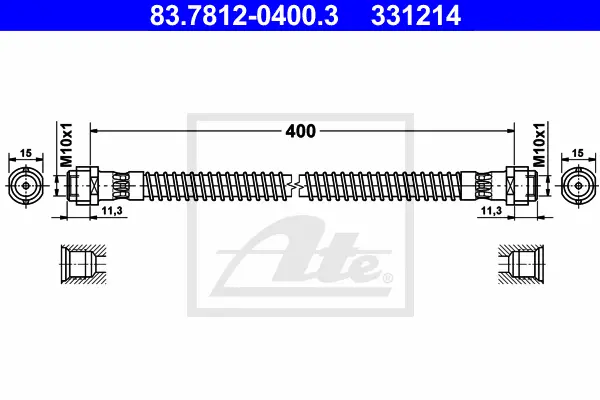 Flexible de frein ATE-APAC 83.7812-0400.3