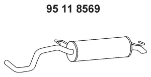 Silencieux arrière EBERSPÄCHER 95 11 8569