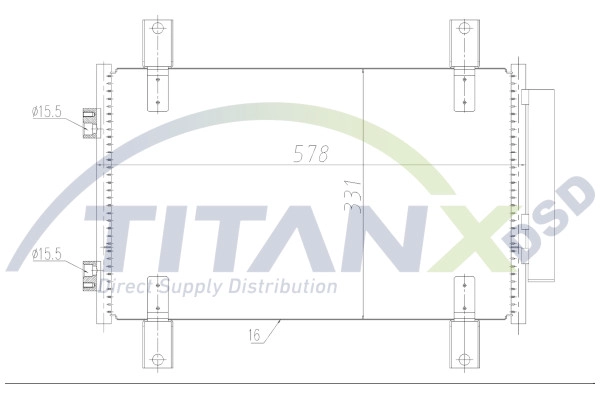 Condenseur, climatisation TitanX CD359006