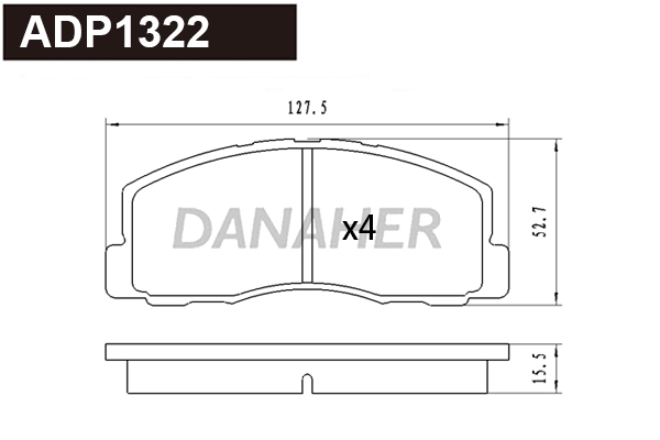 Kit de plaquettes de frein, frein à disque DANAHER ADP1322