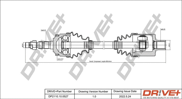 Arbre de transmission Dr!ve+ DP2110.10.0527