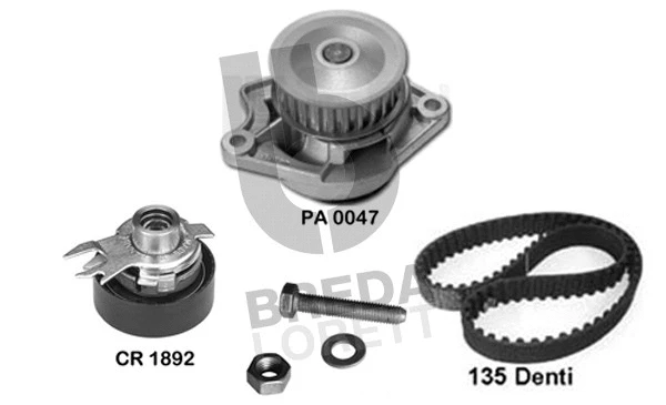 Pompe à eau + kit de courroie crantée BREDA LORETT KPA0048B