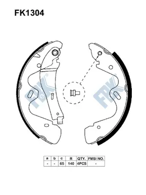 Jeu de mâchoires de frein FBK FK1304