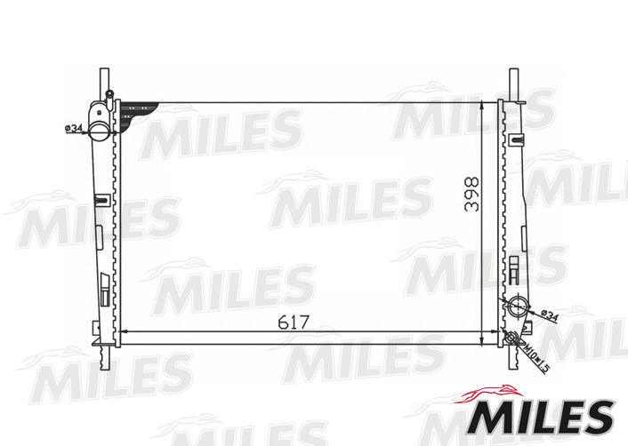Radiateur, refroidissement du moteur MILES ACRM078