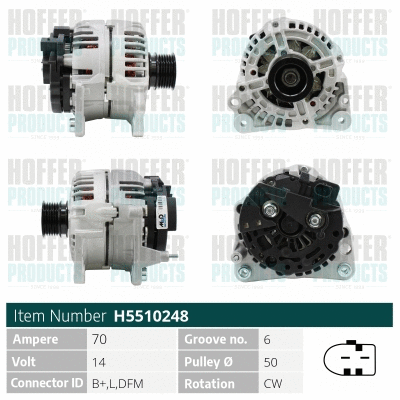 Alternateur HOFFER H5510248