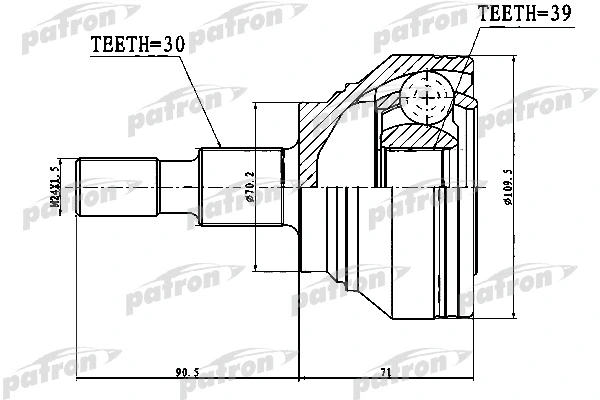 Joint, arbre de commande PATRON PCV1756