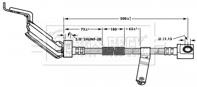 Flexible de frein BORG & BECK BBH6930