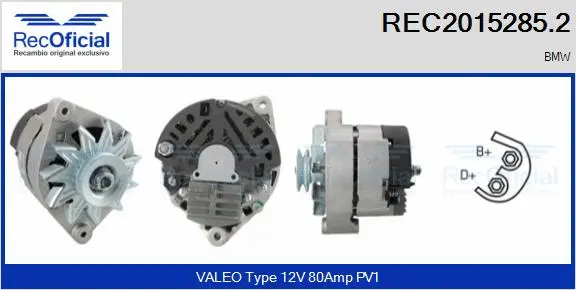 Alternateur RECOFICIAL REC2015285.2