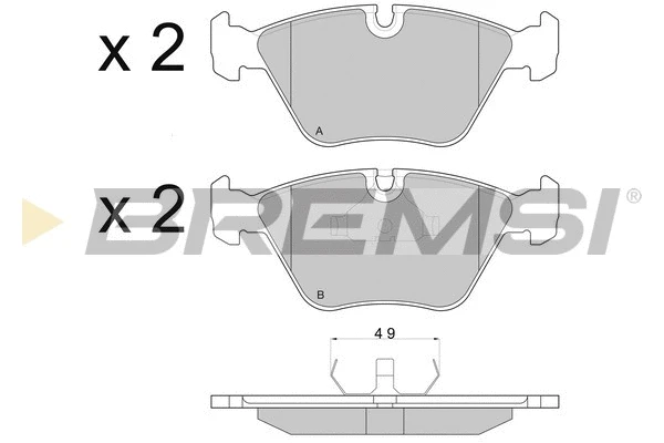 Kit de plaquettes de frein, frein à disque BREMSI BP2665