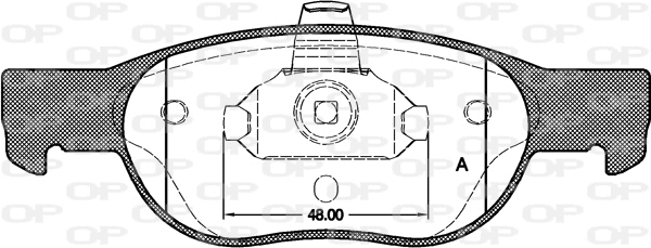 Kit de plaquettes de frein, frein à disque OPEN PARTS BPA0588.20