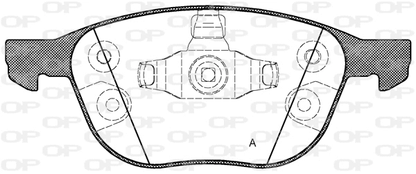 Kit de plaquettes de frein, frein à disque OPEN PARTS BPA1082.30