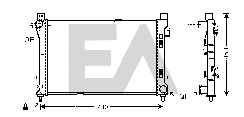 Radiateur, refroidissement du moteur EACLIMA 31R50078