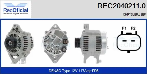 Alternateur RECOFICIAL REC2040211.0