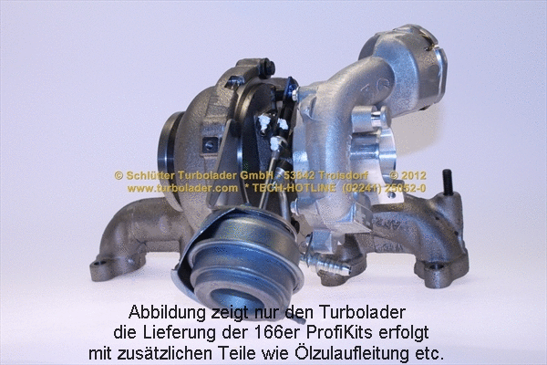 Turbocompresseur, suralimentation SCHLÜTTER TURBOLADER 166-02590MAX