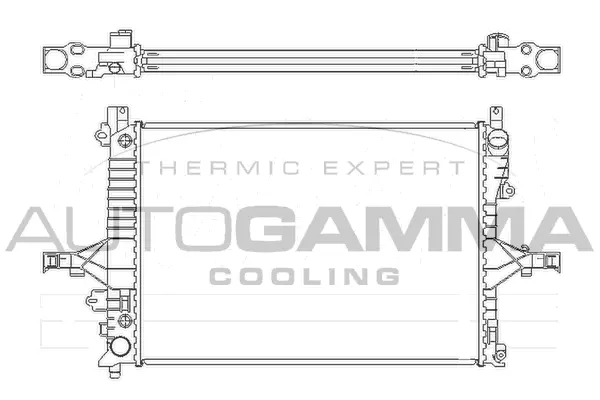 Radiateur, refroidissement du moteur AUTOGAMMA 104208