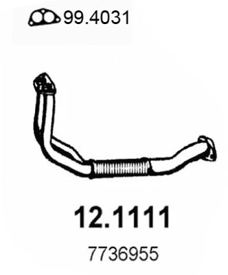 Tuyau d'échappement ASSO 12.1111