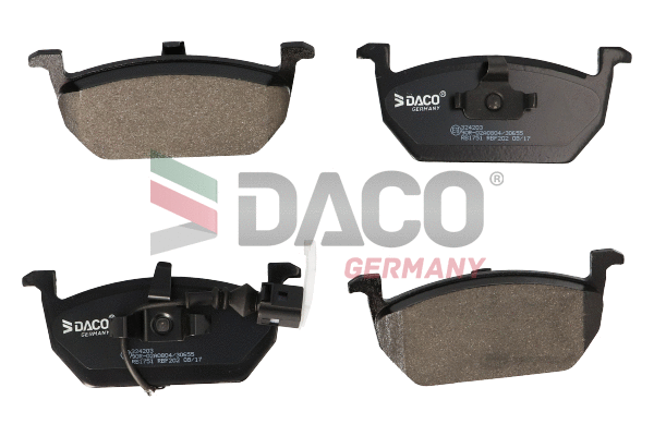 Kit de plaquettes de frein, frein à disque DACO Germany 324203