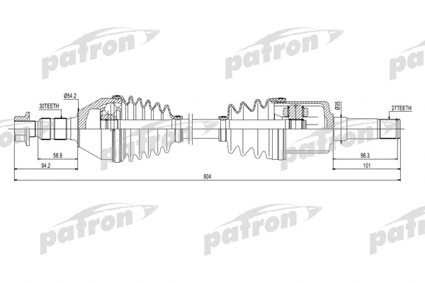 Arbre de transmission PATRON PDS0270