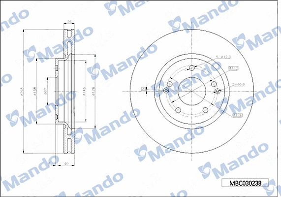 Disque de frein MANDO MBC030238
