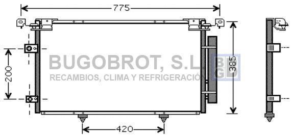 Condenseur, climatisation BUGOBROT 62-TO5319
