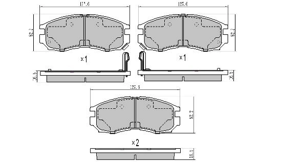 Kit de plaquettes de frein, frein à disque FREMAX FBP-1103