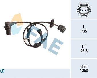 Capteur, vitesse de roue FAE 78148