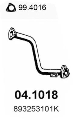 Tuyau d'échappement ASSO 04.1018