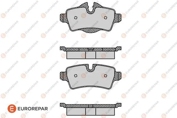 Kit de plaquettes de frein, frein à disque EUROREPAR 1617276980