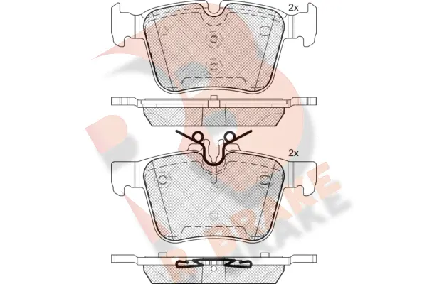 Kit de plaquettes de frein, frein à disque R BRAKE RB2214