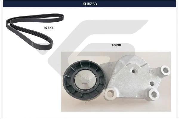 Jeu de courroies trapézoïdales à nervures HUTCHINSON KHV 253