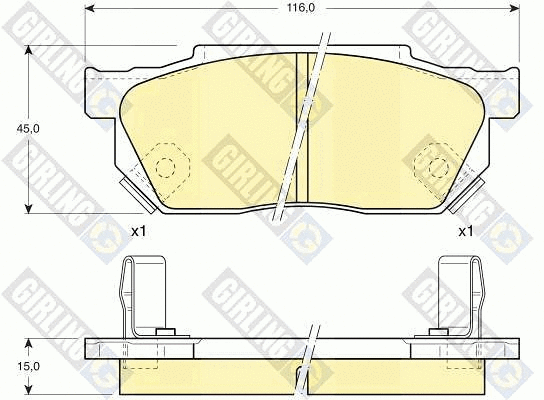 Kit de plaquettes de frein, frein à disque GIRLING 6103259