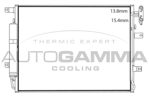 Condenseur, climatisation AUTOGAMMA 107905