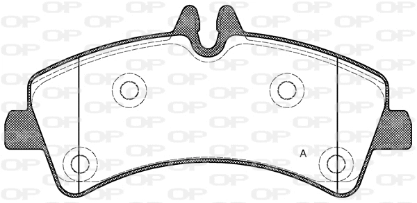 Kit de plaquettes de frein, frein à disque OPEN PARTS BPA1247.00