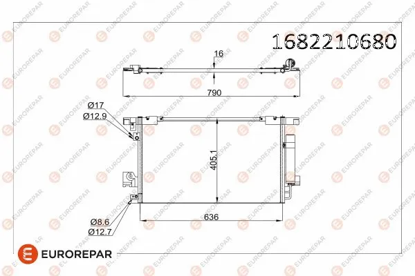 Condenseur, climatisation EUROREPAR 1682210680