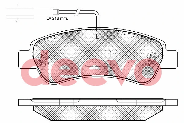 Kit de plaquettes de frein, frein à disque DEEVO BP86120