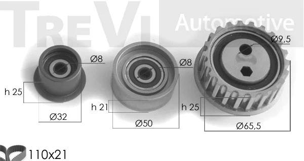 Kit de courroie crantée TREVI AUTOMOTIVE KD1054