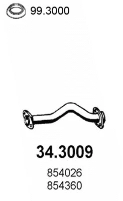Tuyau d'échappement ASSO 34.3009