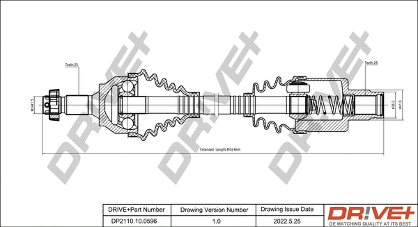 Arbre de transmission Dr!ve+ DP2110.10.0596