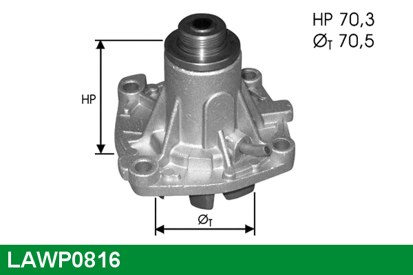 Pompe à eau, refroidissement du moteur LUCAS LAWP0816