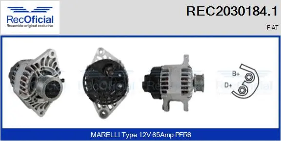 Alternateur RECOFICIAL REC2030184.1