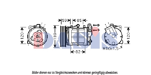 Compresseur, climatisation AKS DASIS 851825N