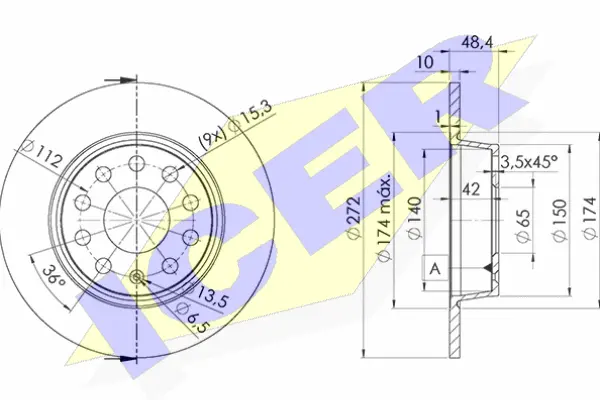 Disque de frein ICER 78BD5637-2