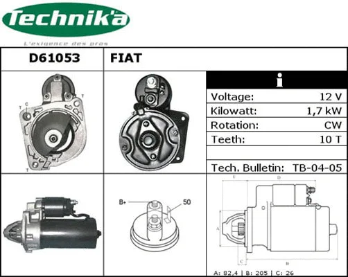 Démarreur Technika D61053