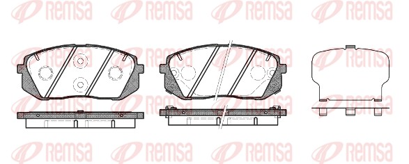 Kit de plaquettes de frein, frein à disque REMSA 1302.22