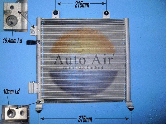Condenseur, climatisation AUTO AIR GLOUCESTER 16-1292